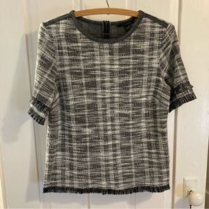 Banana Republic Tweed Fringe Top